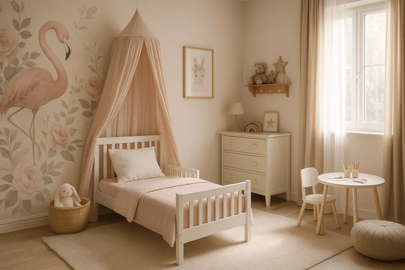 Decoracion de dormitorio niña.