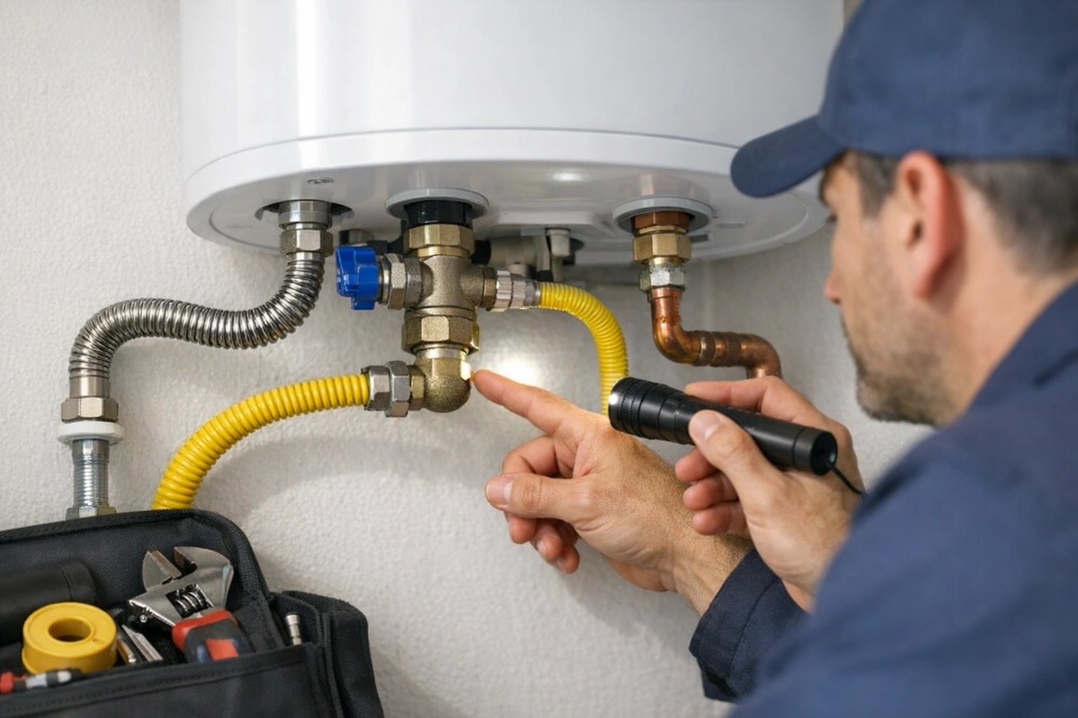 Revisión de señales de riesgo en la instalación de un calefont