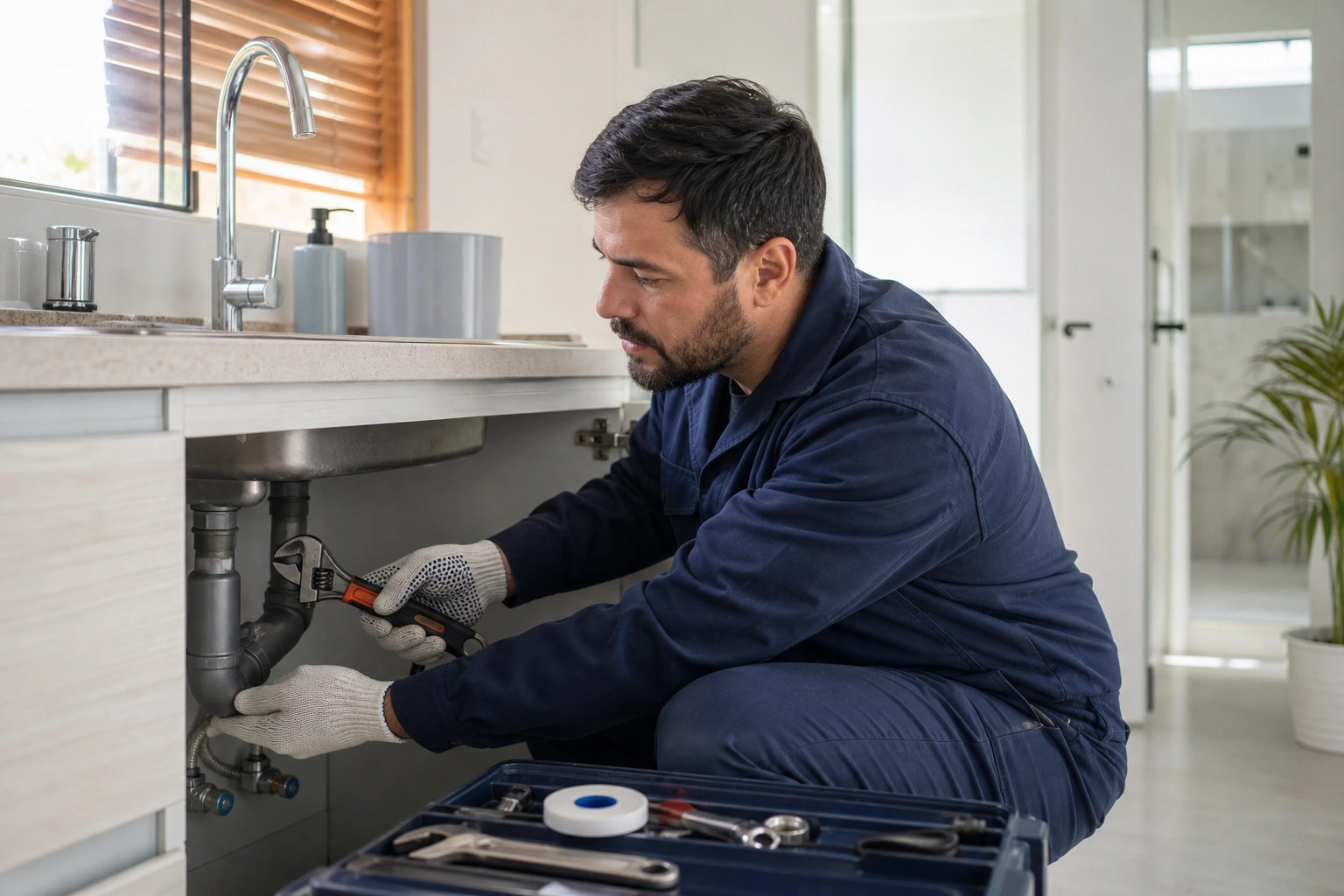 gasfiter reparando calefont