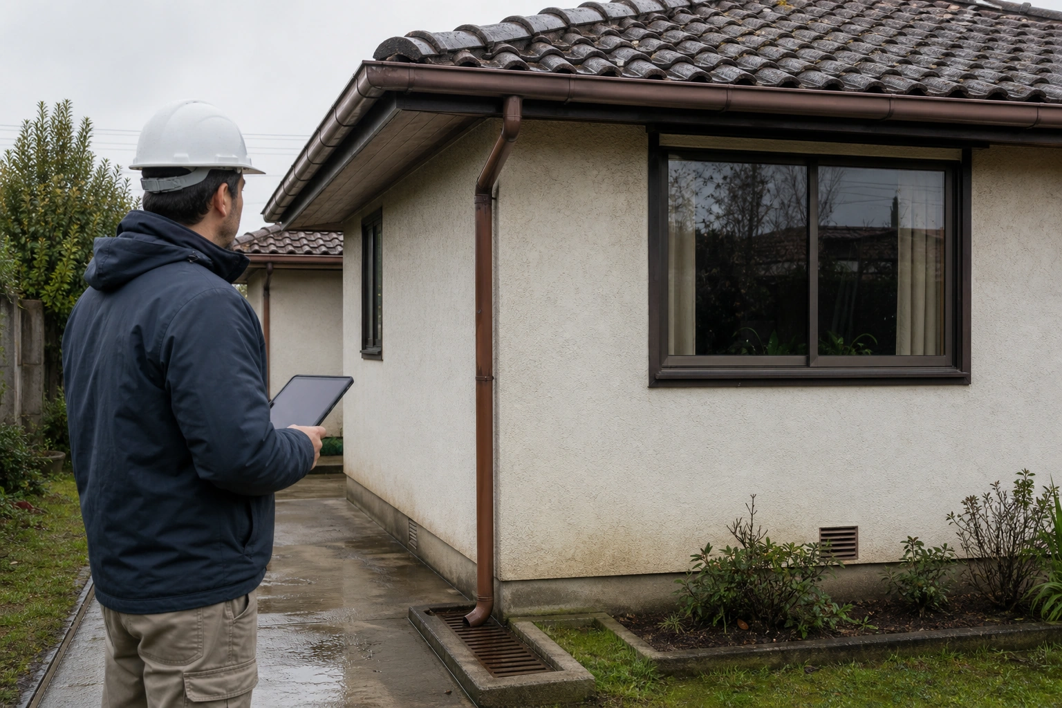 Revisión exterior de techumbre, canaletas y drenaje antes de comprar una casa usada