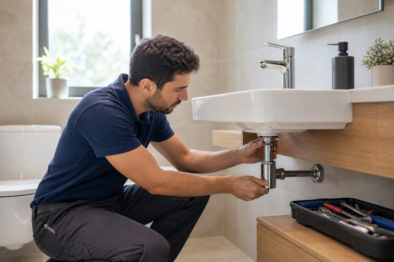 Revisión de baño y gasfitería en propiedad de arriendo