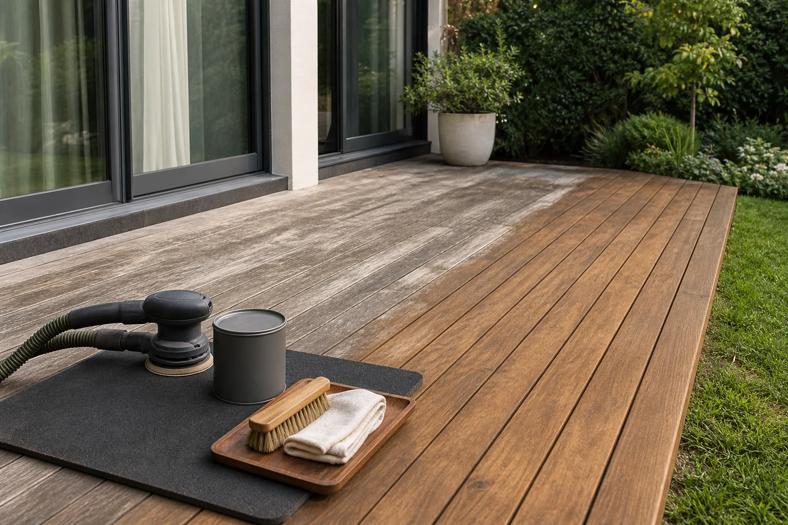 ¿Cuánto cuesta lijar, impregnar o barnizar un deck de madera en Chile?