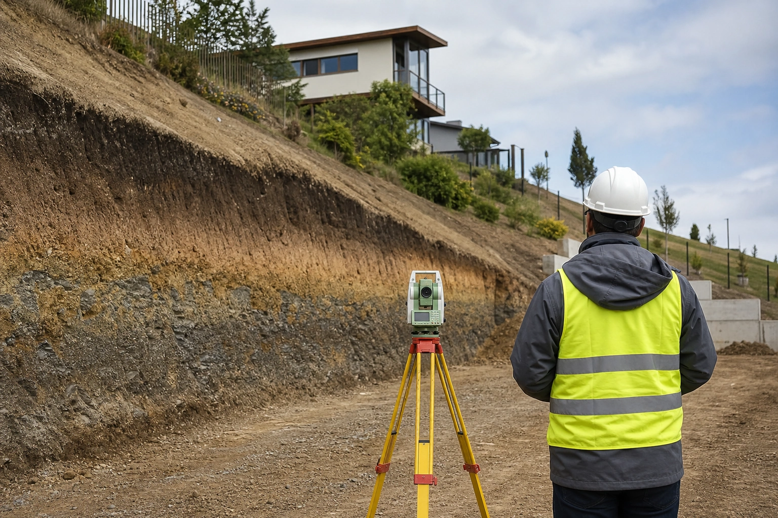 Evaluación de un terreno en pendiente antes de elegir muro de contención, gaviones o talud