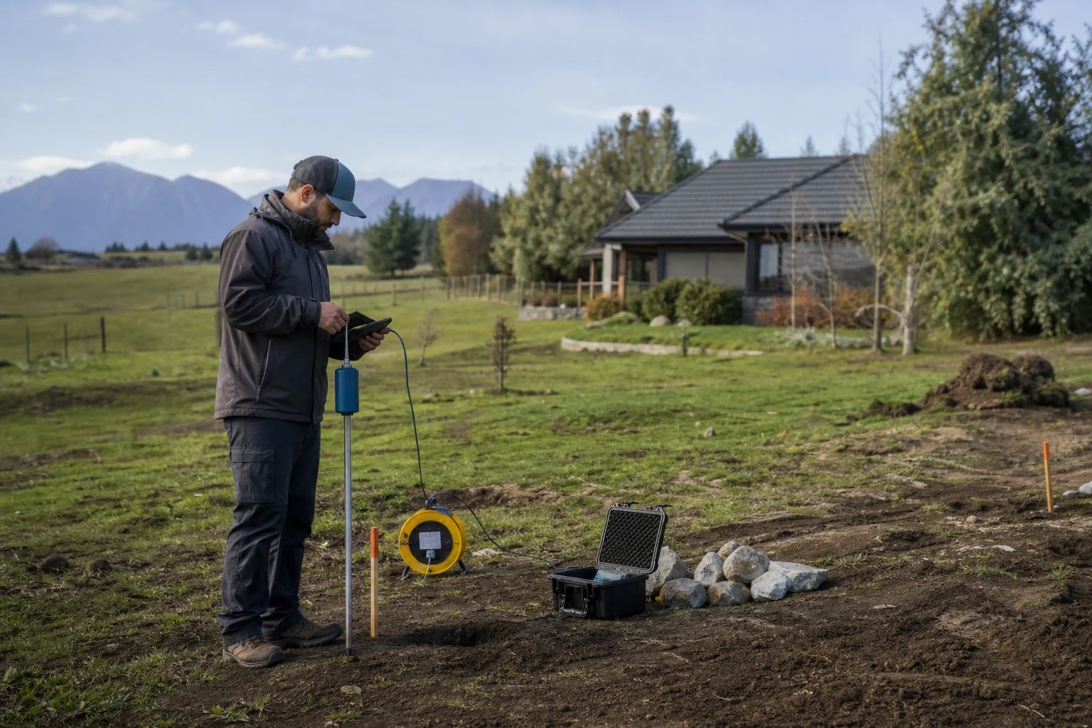 Evaluación del terreno antes de elegir entre pozo profundo y noria