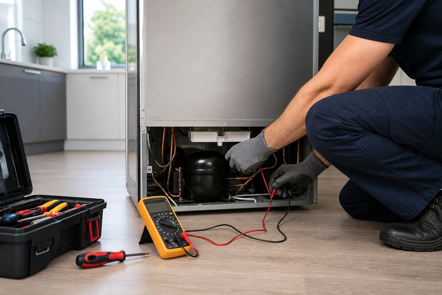Diagnóstico técnico de un refrigerador con herramientas de medición