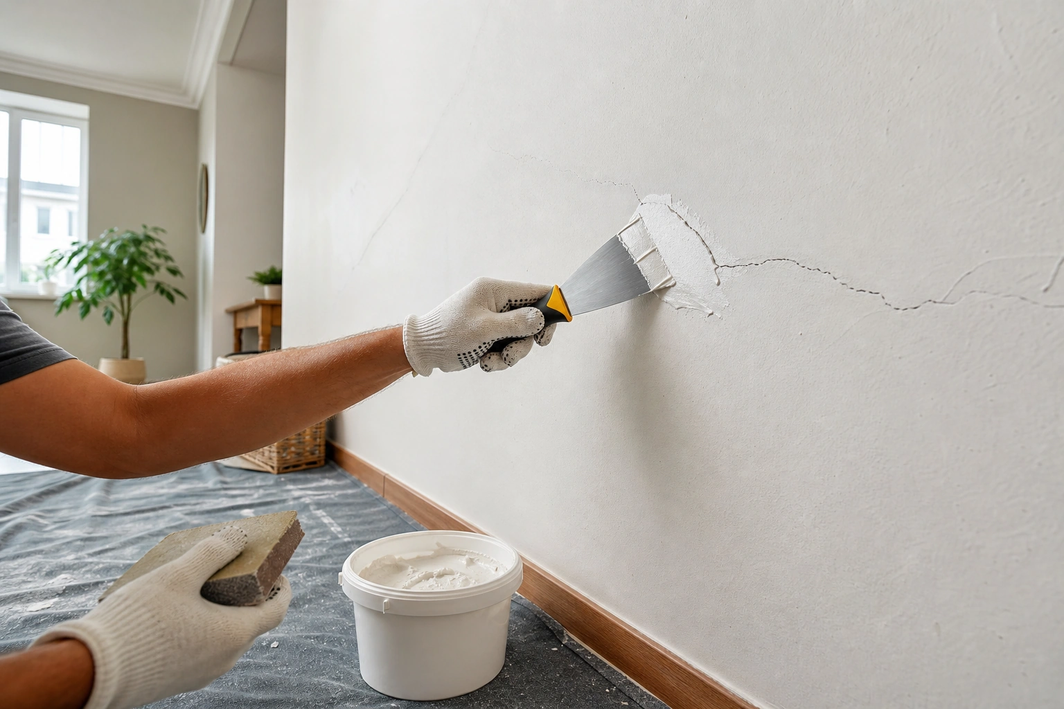 ¿Cuánto cuesta reparar grietas en muros interiores?