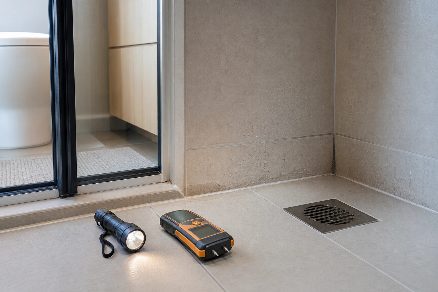 Diagnóstico de filtración y humedad en ducha antes de remodelar baño